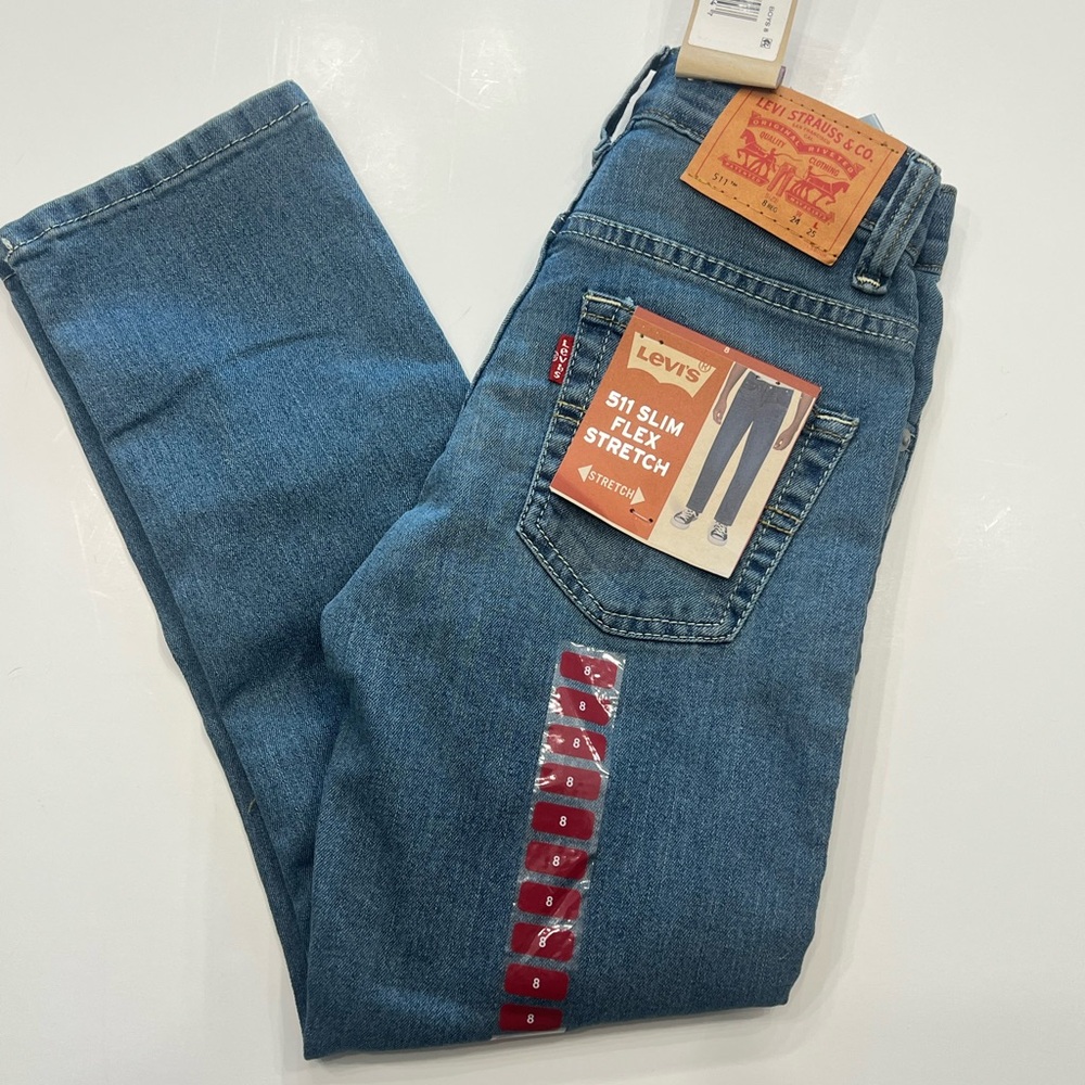 Levi’s Boys 511 Slim Flex Stretch Size 8 NWT